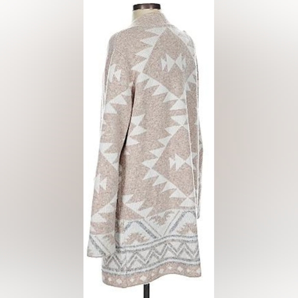 Frye Boho Southwest Aztec Native Knit Cottage Farm Chore Barn Cardigan Sweater - Picture 4 of 8